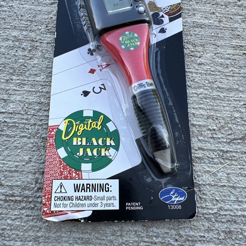 Digital Black Jack Pen Micro Games Poker Games‎ Casino Black Jack Red NIP